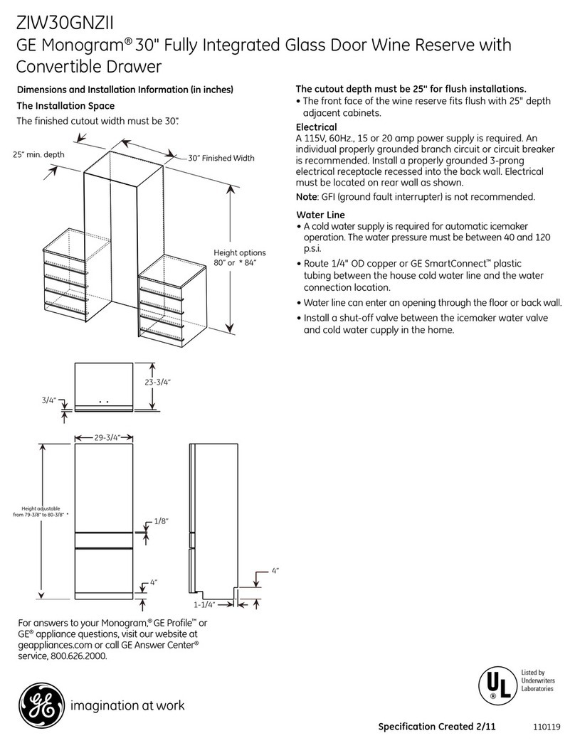 GE ZIW30GNZII Manual
