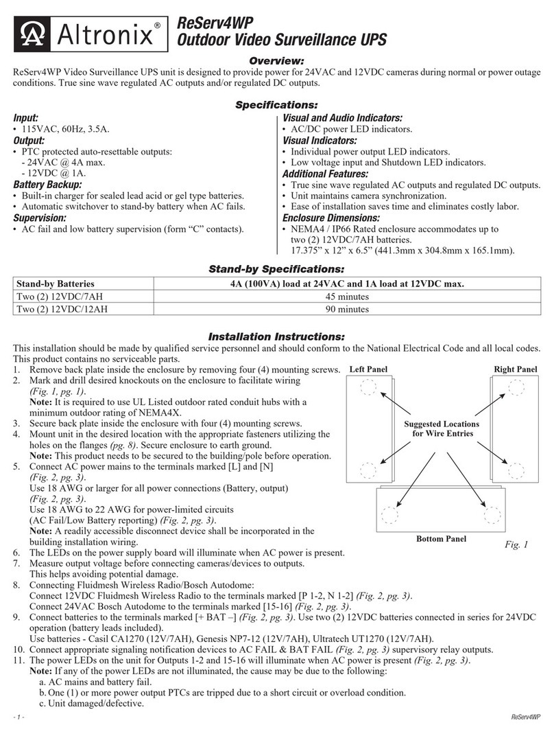 Altronix ReServ4WP user manual Altronix ReServ4WP user manual