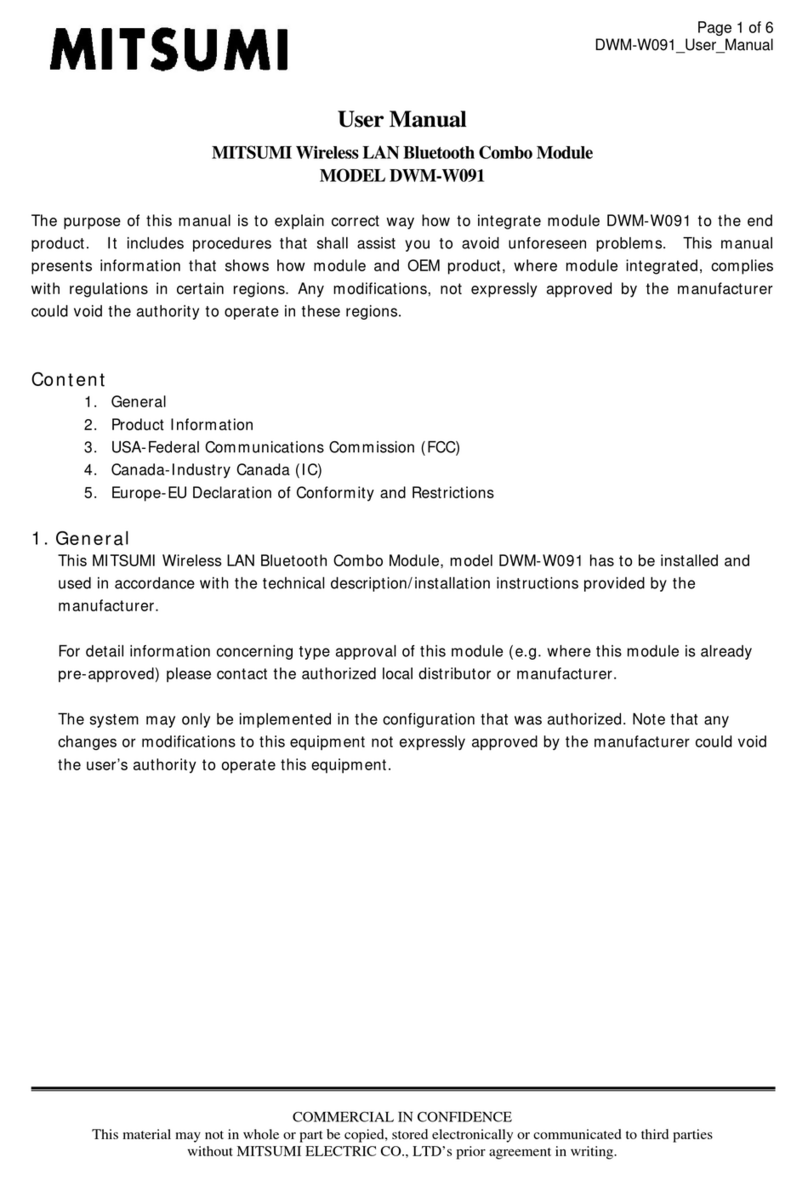 Mitsumi DWM-W091 User manual