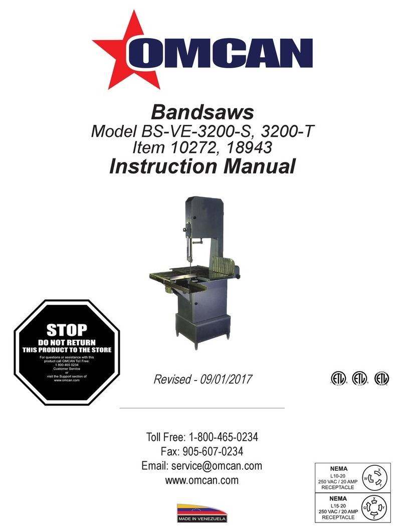 Omcan BS-VE-3200-S instruction manual Omcan BS-VE-3200-S instruction manual