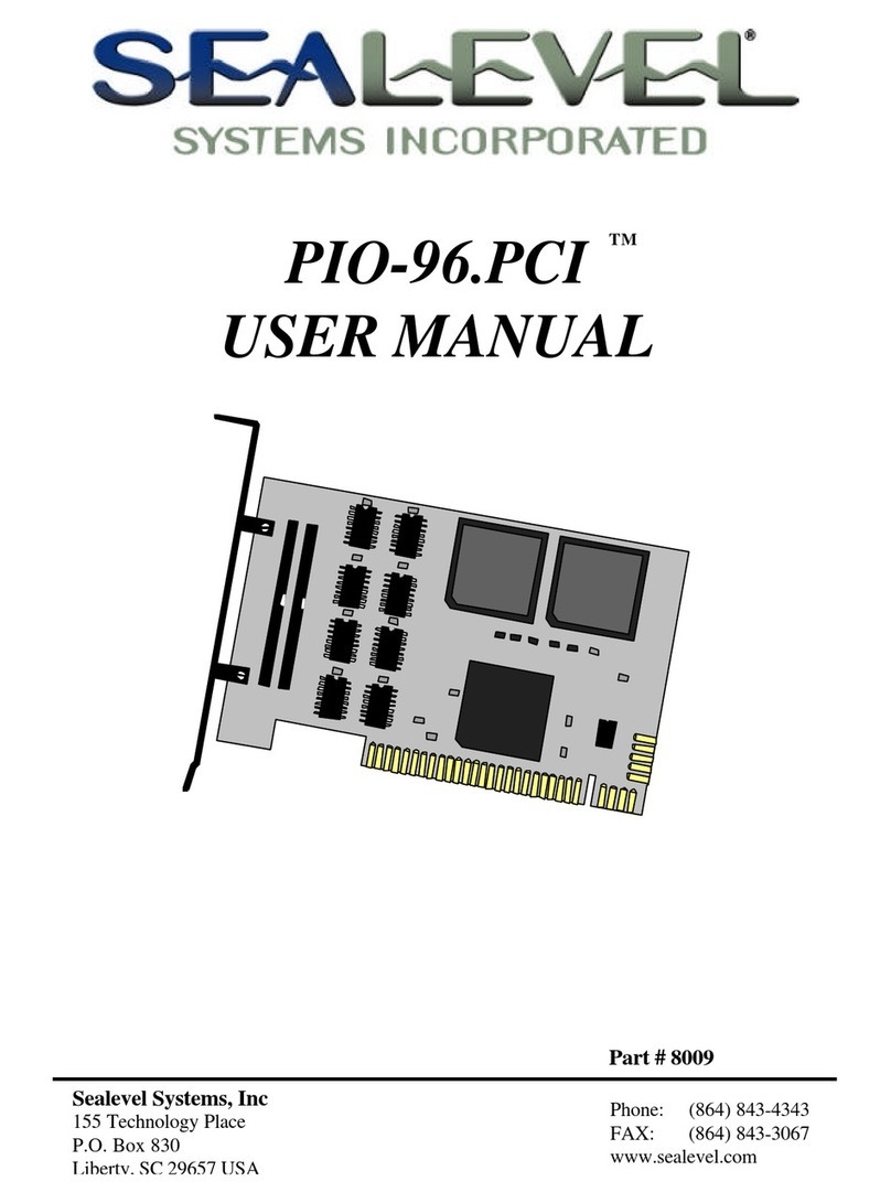 SeaLevel PIO-96.PCI user manual