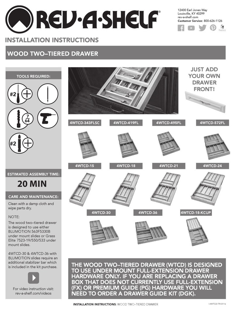 Rev-A-Shelf 4WTCD-343FLSC User manual