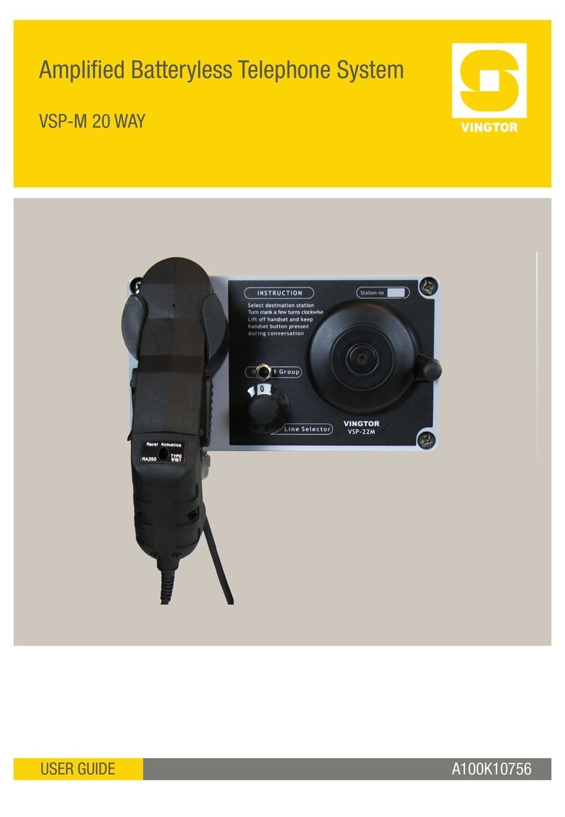 Vingtor Stentofon VSP-211M-L User manual