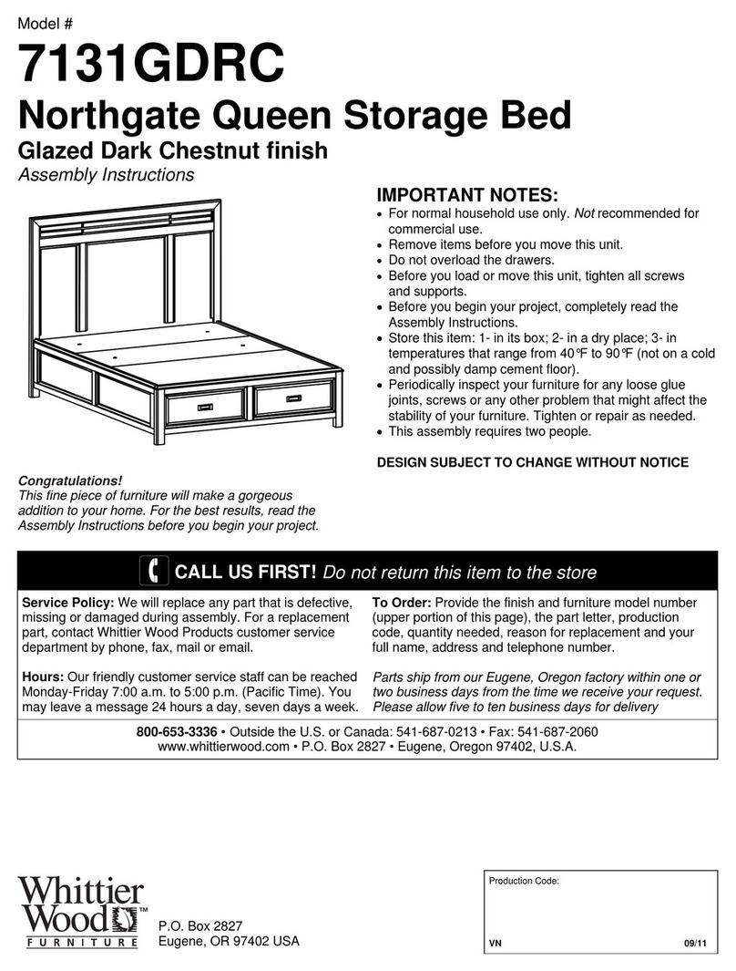 Whittier Wood 7131GDRC User manual