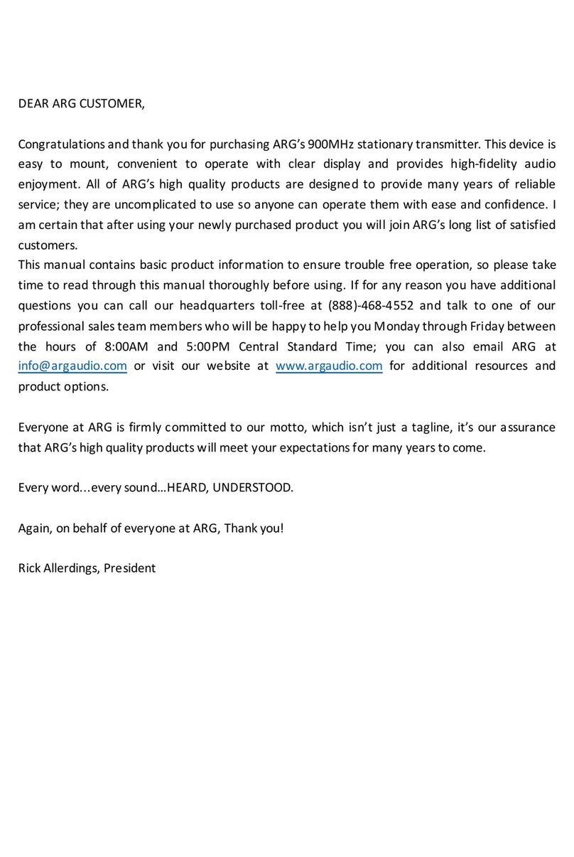 Audio Resource Group ARG-TX90MST User manual