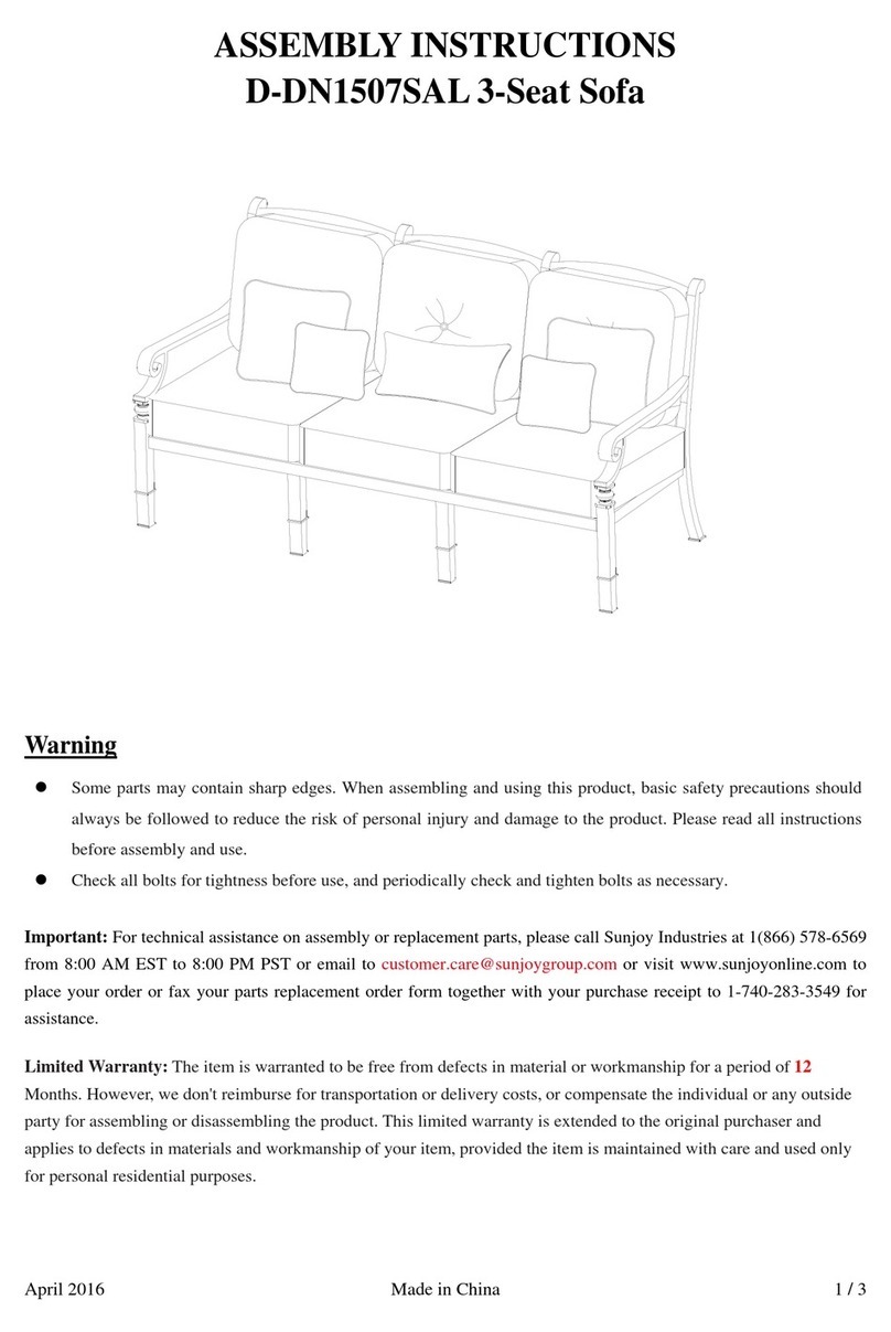 Sunjoy D-DN1507SAL User manual