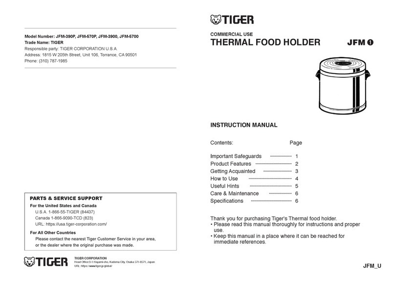 Tiger JFM-390P instruction manual