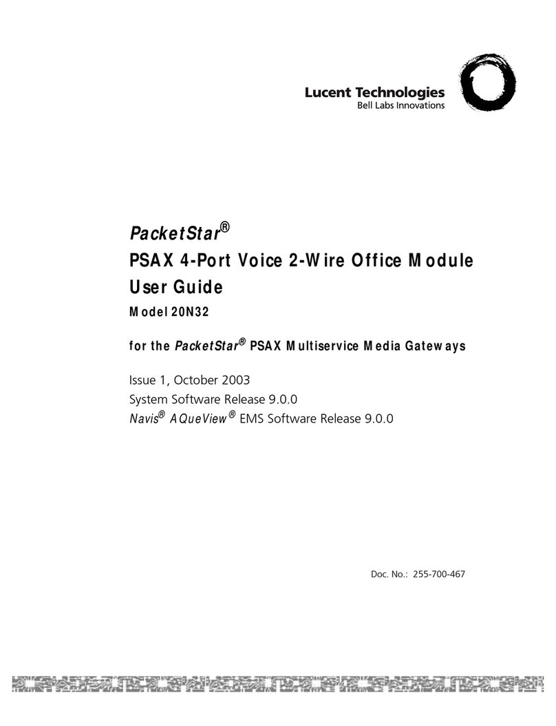 Lucent Technologies PacketStar 20N32 User manual