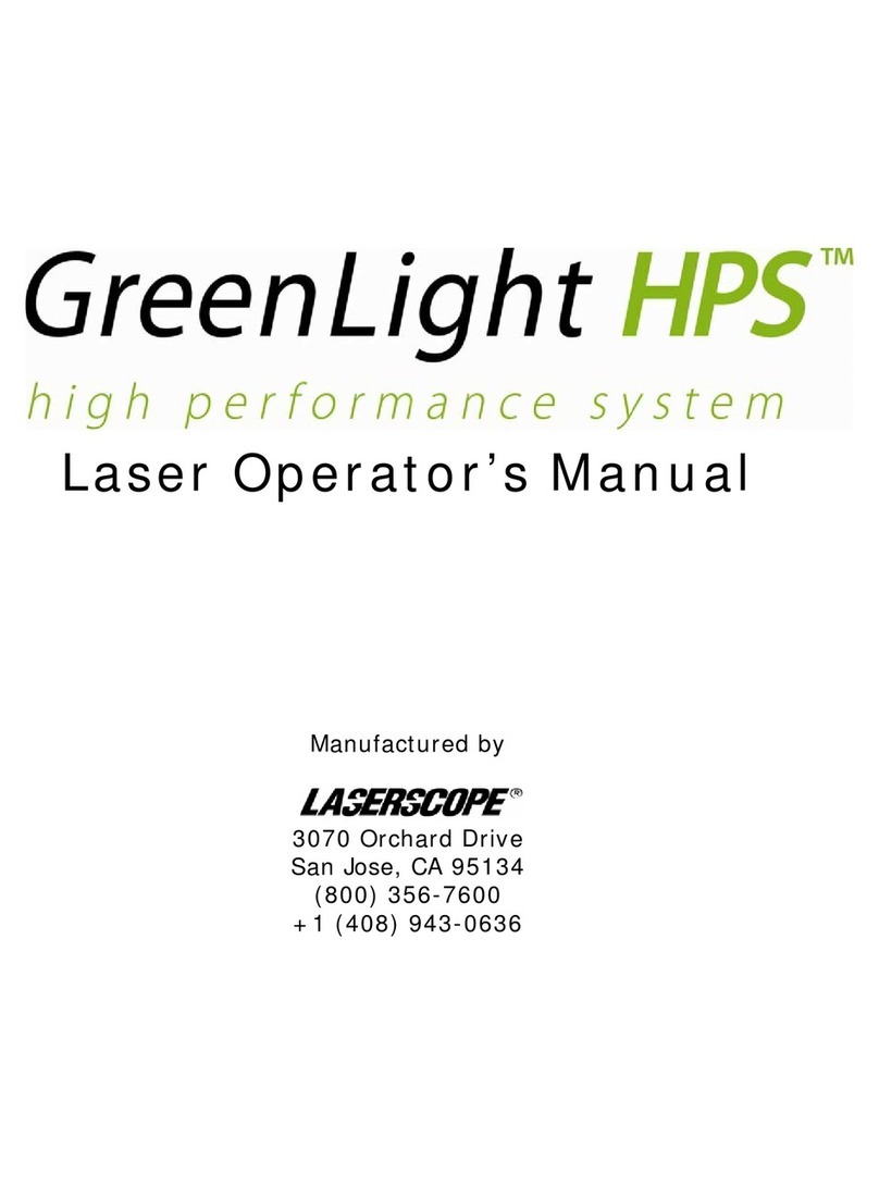 Laserscope GreenLight HPS Operator's manual