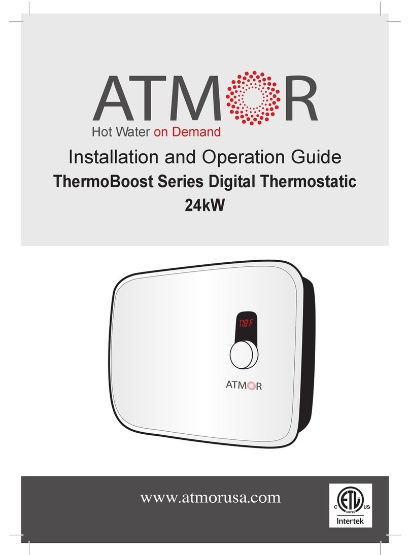 Atmor thermoboost series Installation and operation guide