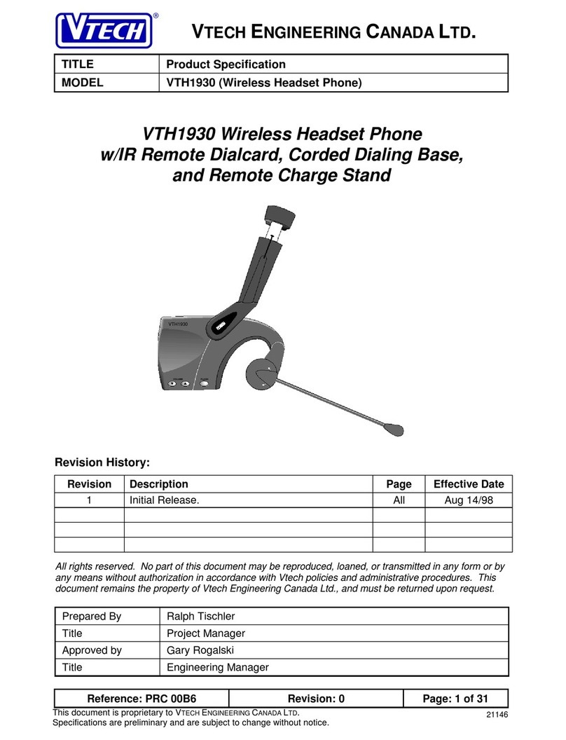 V-tech VTH1930 Product specification