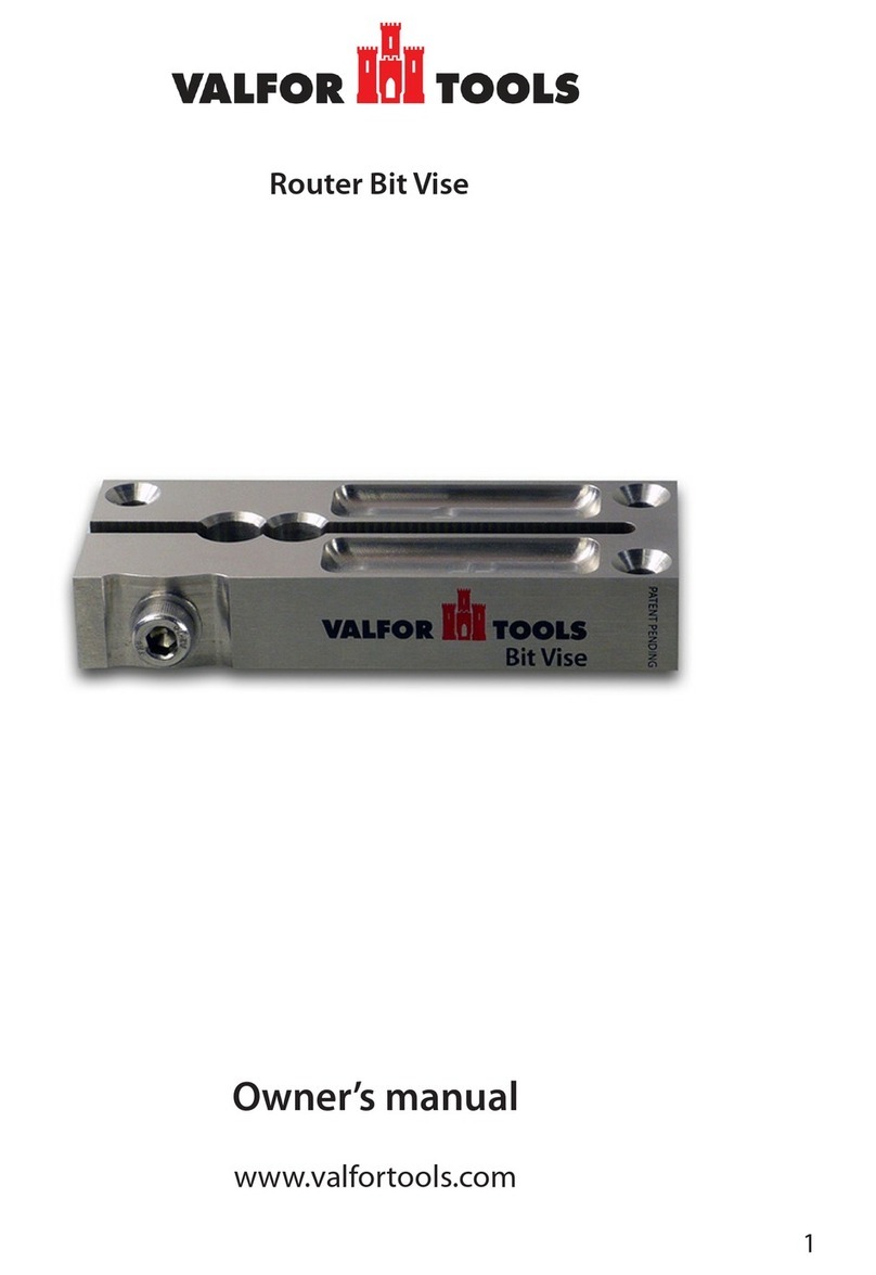 Valfor Tools Router Bit Vise owner's manual
