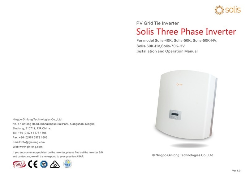 Ningbo Solis-40K Installation and operation manual
