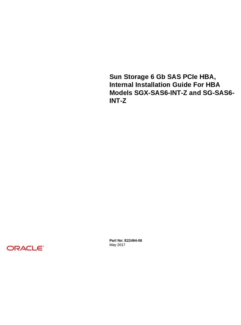 Oracle SGX-SAS6-INT-Z User manual