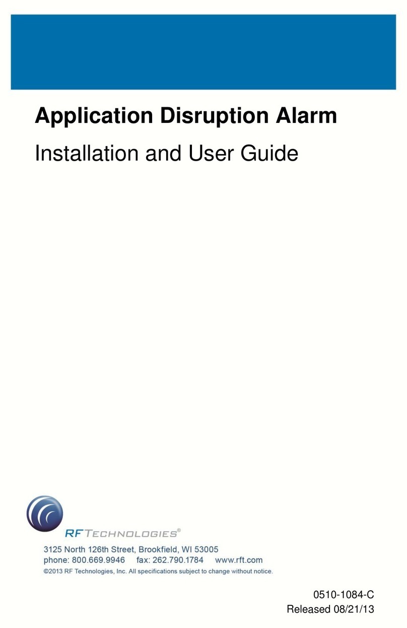 RF Technology Application Disruption Alarm Installation and user guide