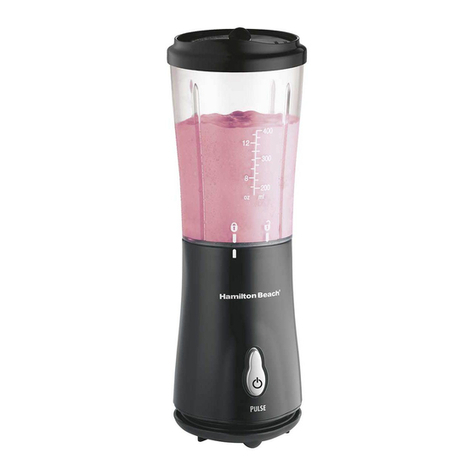 Hamilton Beach 51101B - Single-Serve Blender With Travel... User manual