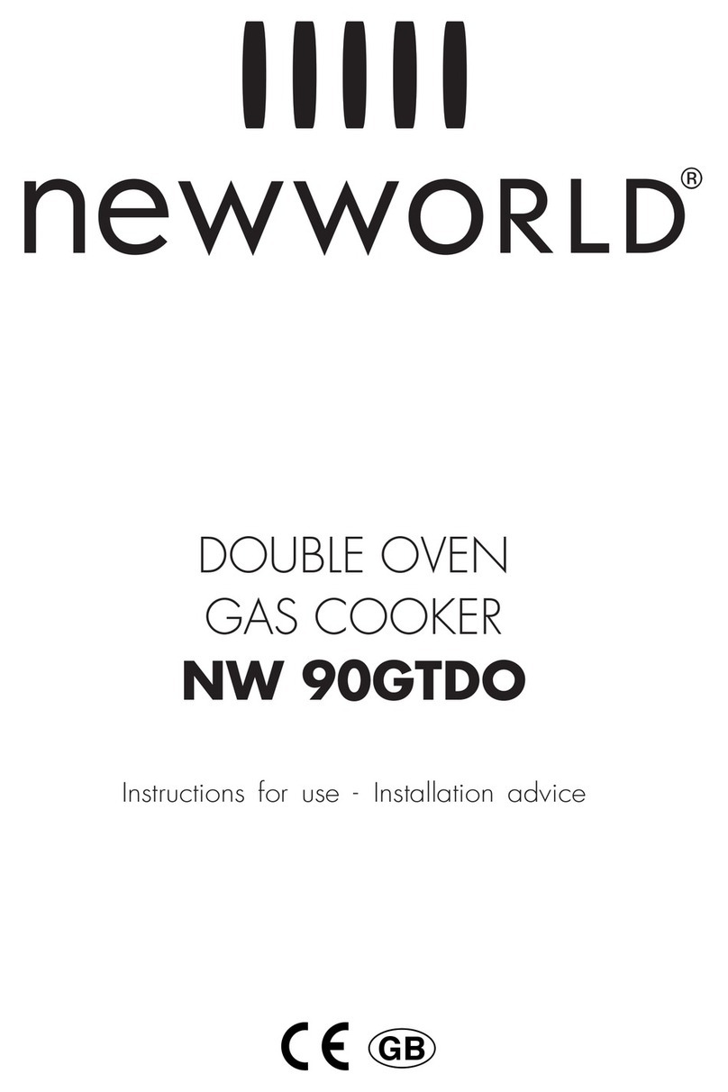 New World NW 90GTDO Installation and operating instructions