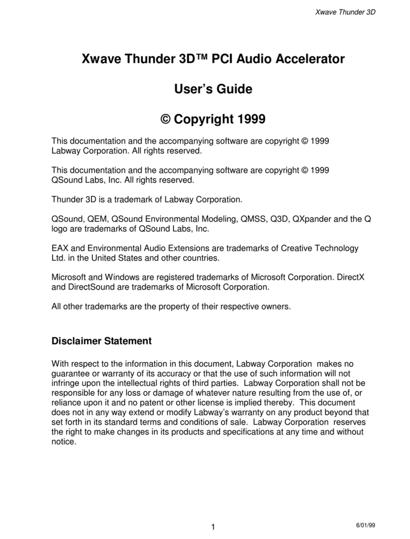 XWave Thunder 3D User manual