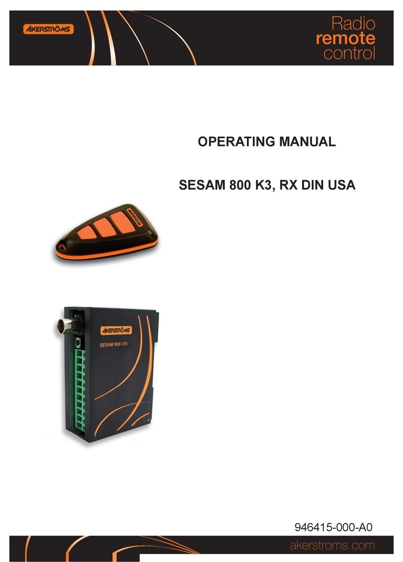 Akerstroms SESAM 800 K3 operating manual