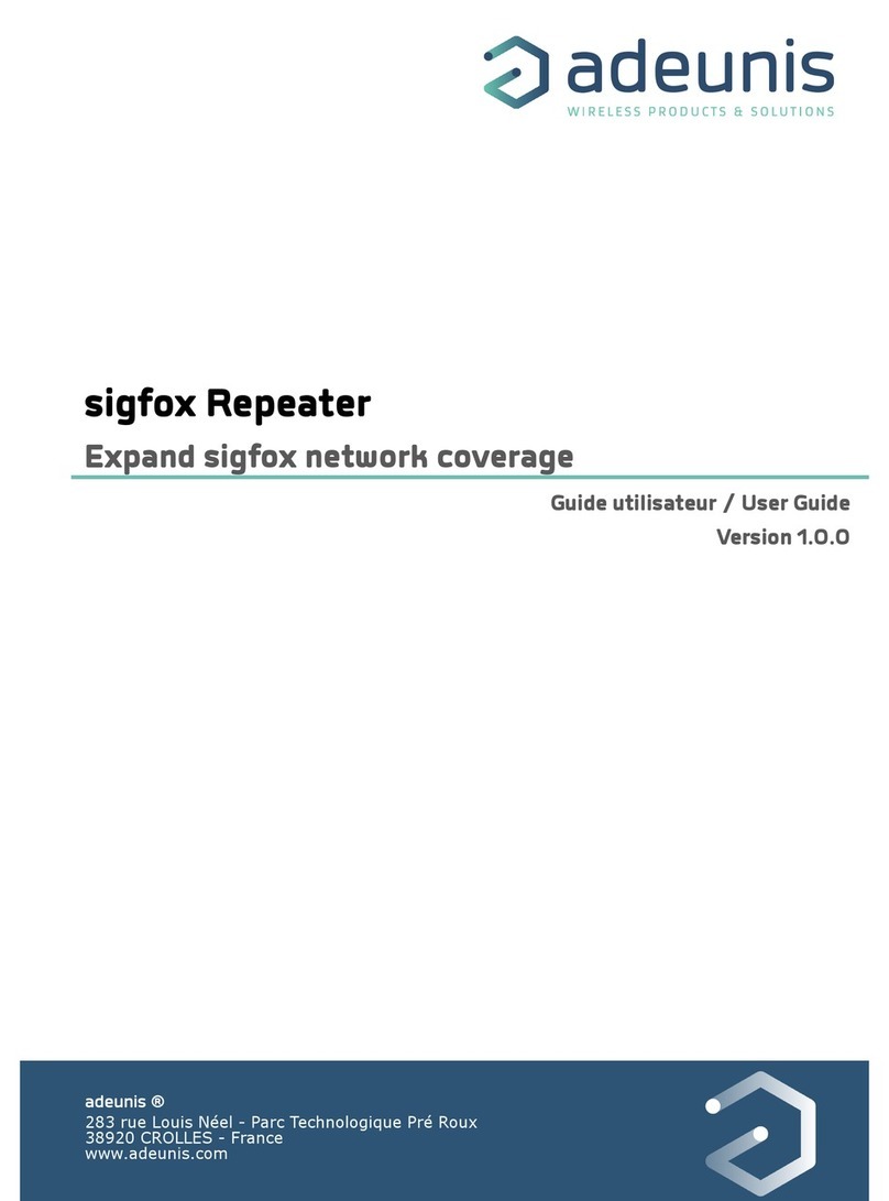Adeunis RF sigfox Repeater RC1 User manual