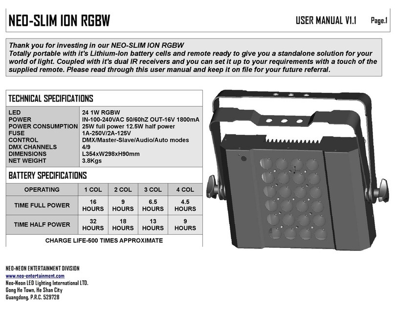 Neo-Neon NEO-SLIM ION RGBW User manual