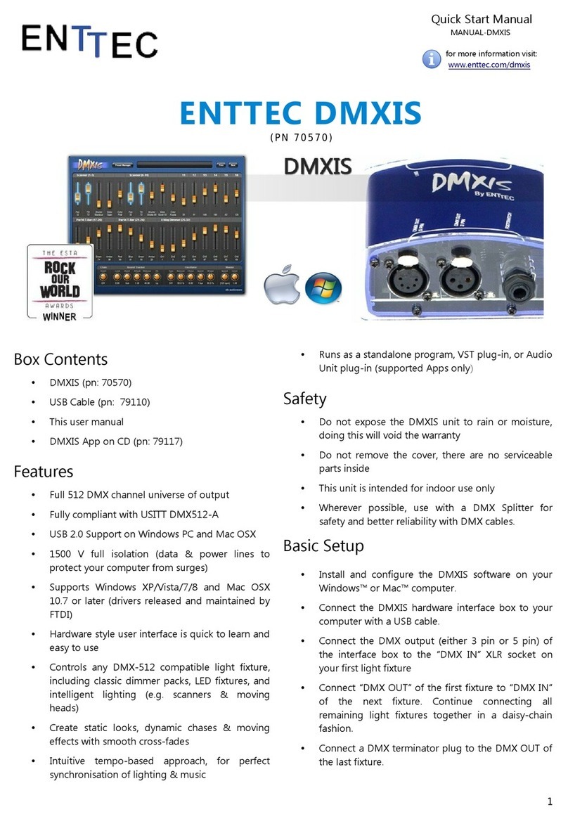 Enttec DMXIS Instruction manual