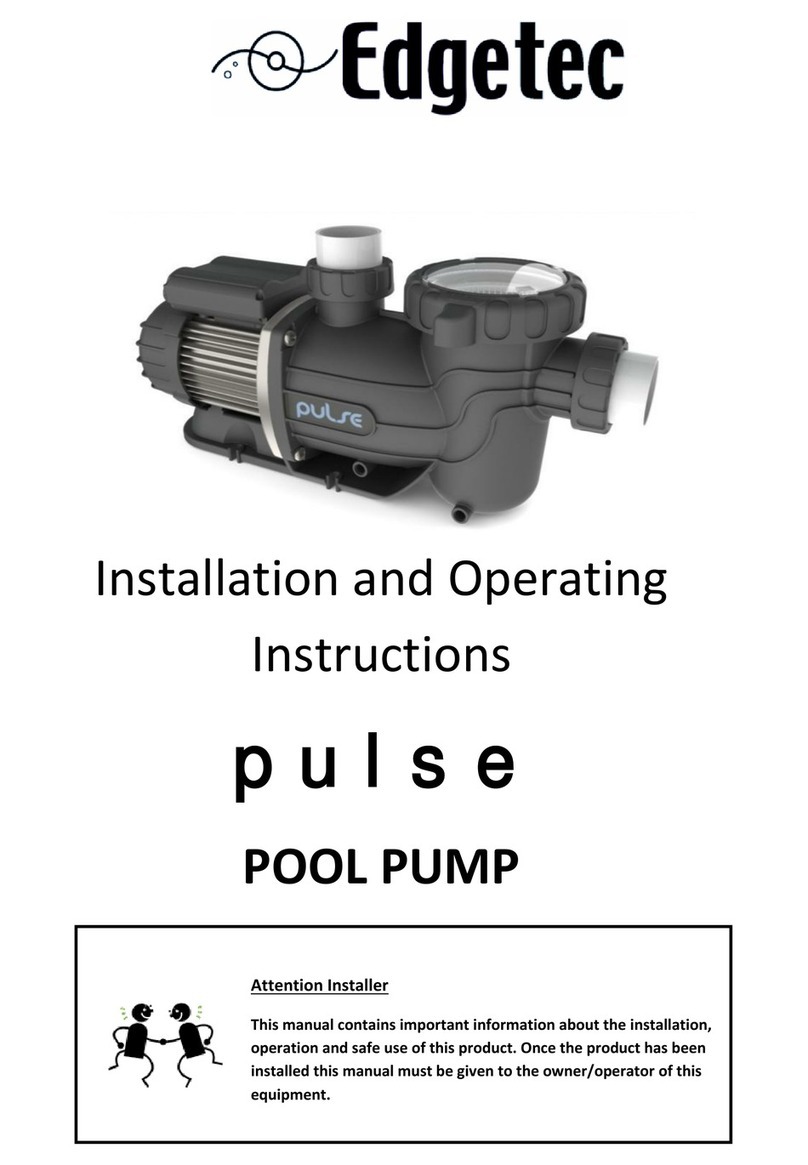Edgetech pulse 070 Installation and operating instructions