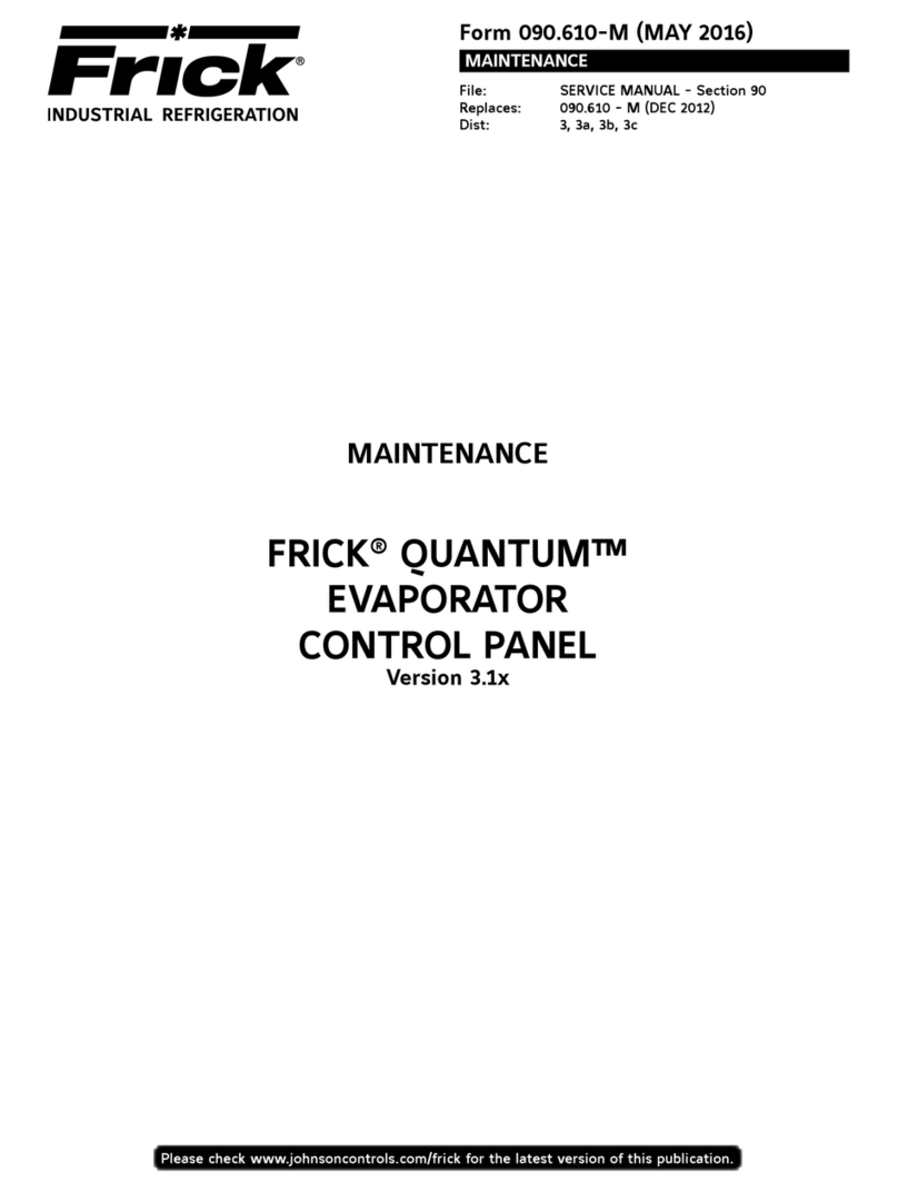 Frick QUANTUM LX Control Panel Maintenance manual