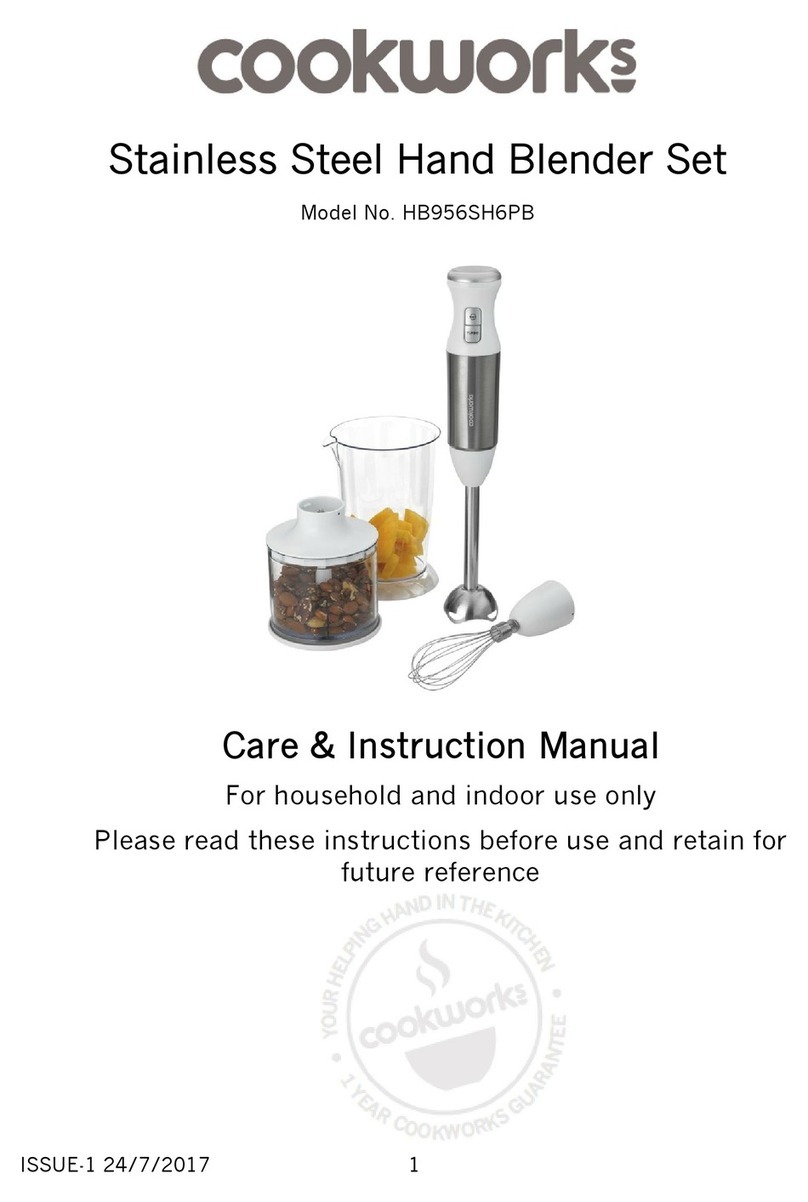 Cookworks HB956SH6PB Care & instruction manual
