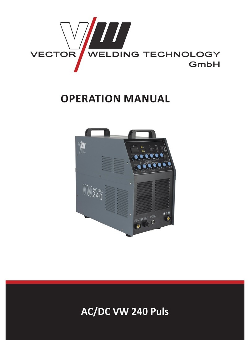 VECTOR WELDING TECHNOLOGY AC/DC VW 240 Puls Operation manual