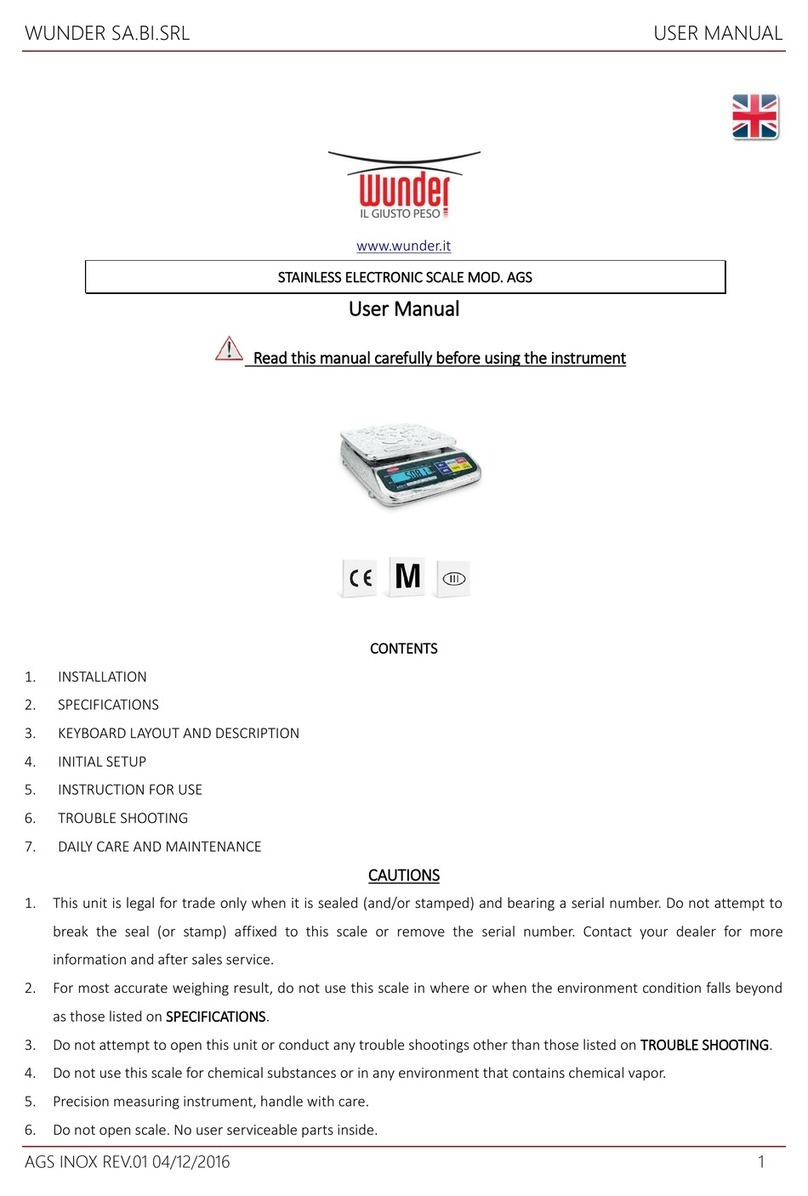 WUNDER AGS-1500 user manual