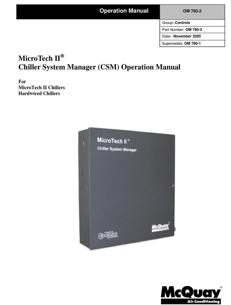 McQuay MicroTech II Operation manual