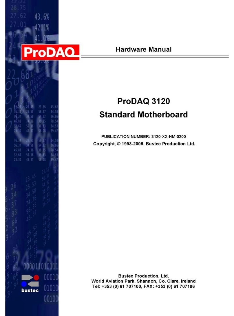 Bustec ProDAQ 3120 Hardware manual