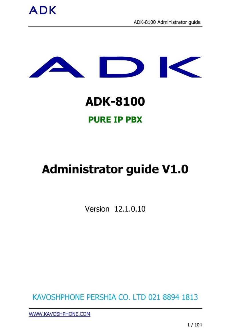 ADK ADK-8100 Administrator's guide