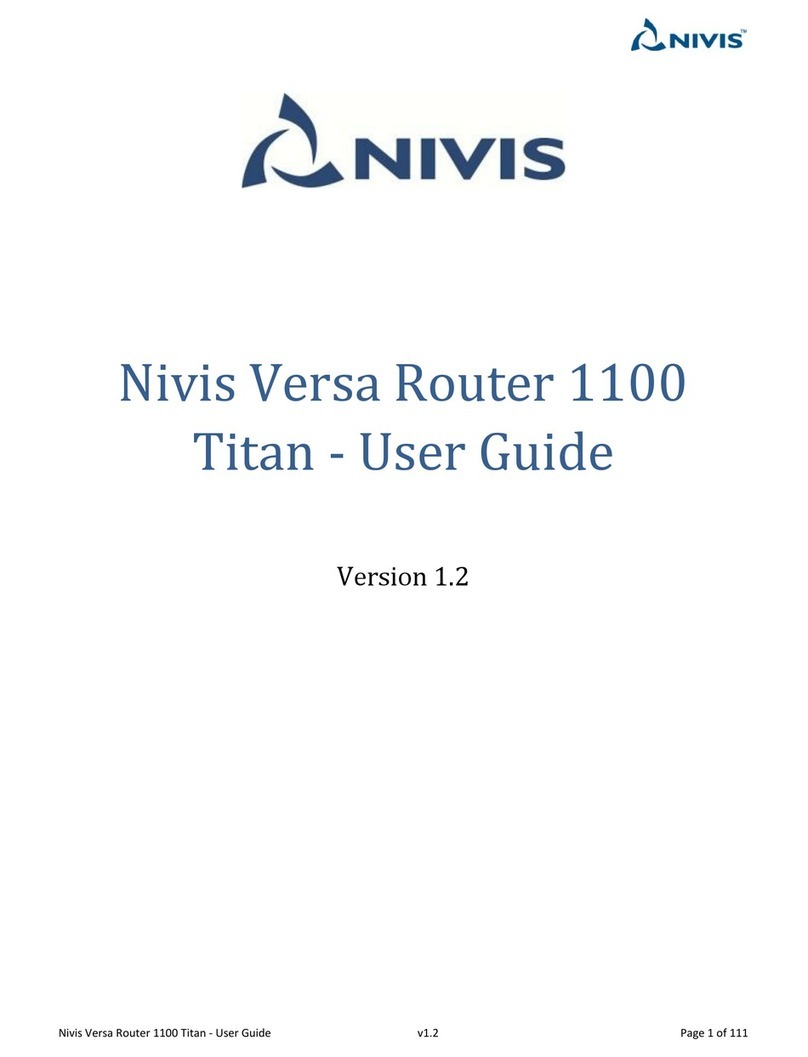 Nivis Versa Router 1100 Titan user guide