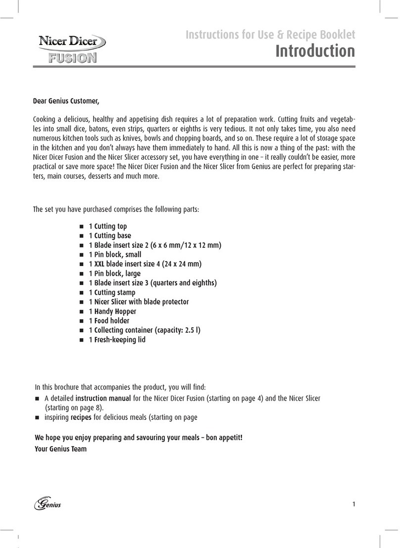 Thane Fitness Nicer Dicer FUSION Instructions for use & recipe booklet