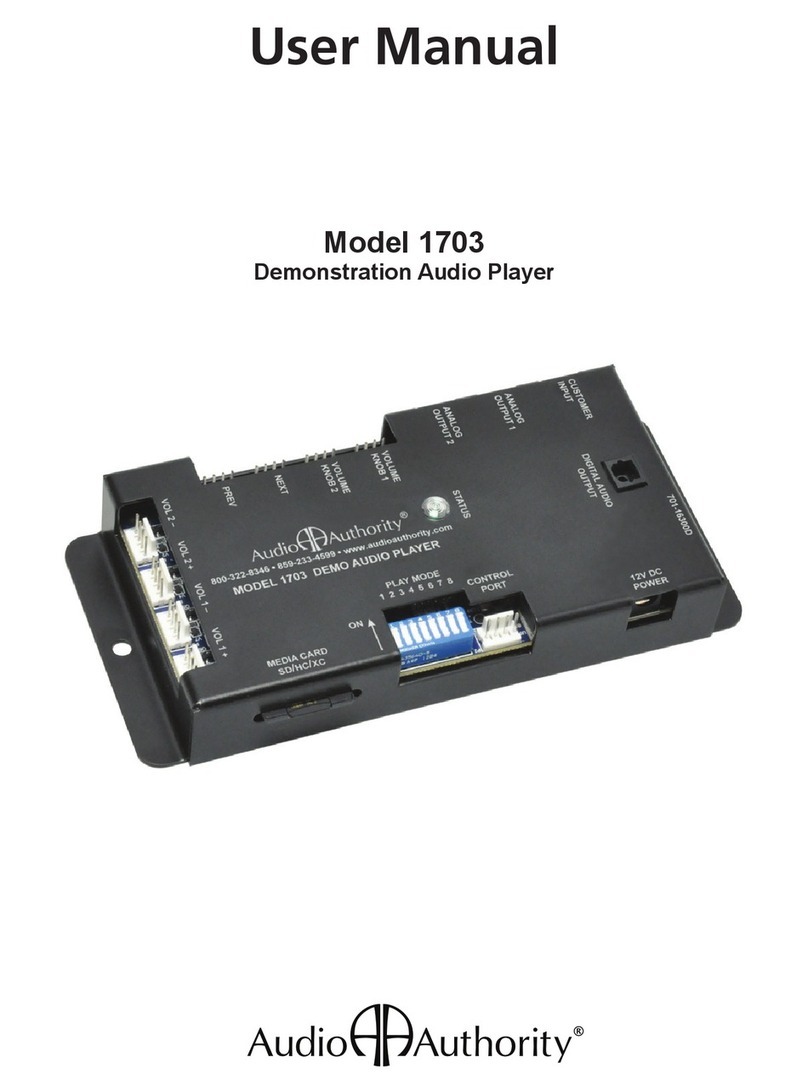 Audio Authority 1703 user manual