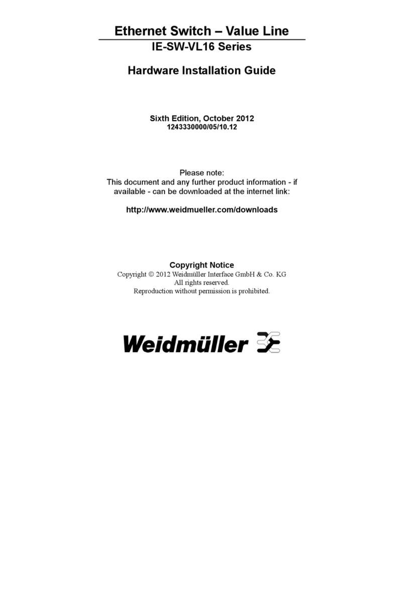 Weidmuller IE-SW-VL16-16TX Hardware installation guide