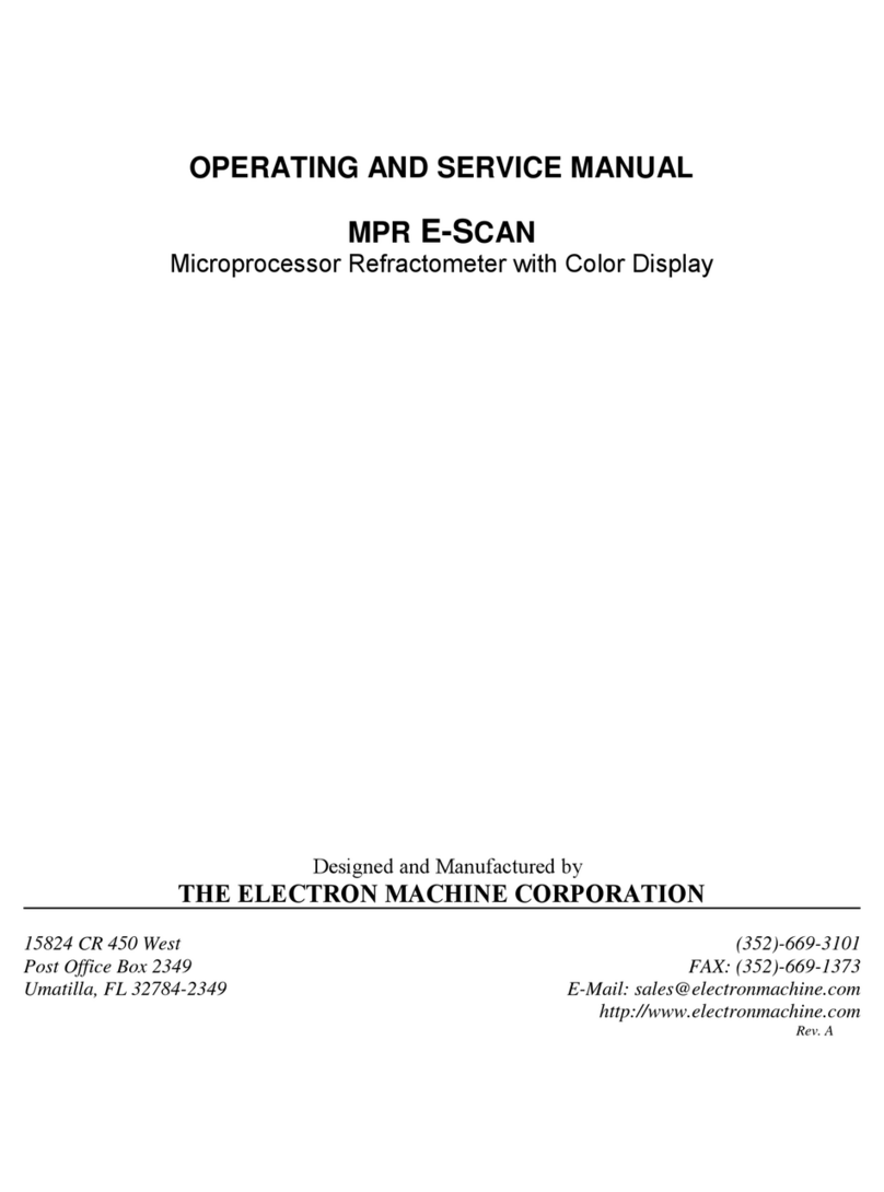 THE ELECTRON MACHINE CORPORATION MPR E-SCAN Operating and service manual THE ELECTRON MACHINE CORPORATION MPR E-SCAN Operating and service manual