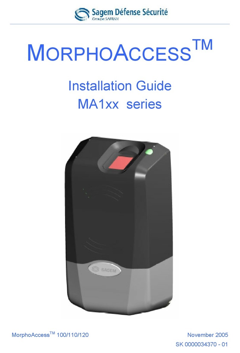 Sagem MorphoAccess 100 User manual