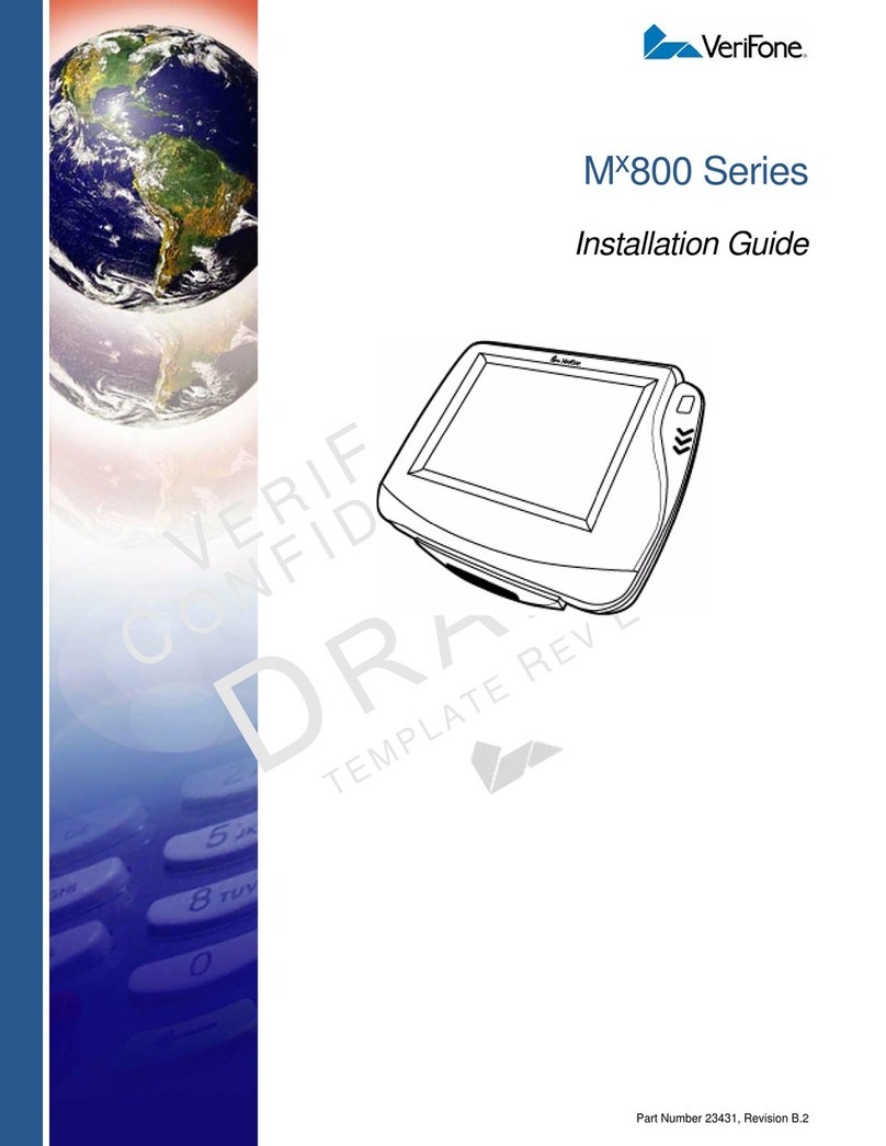 VeriFone MX800 Series installation guide