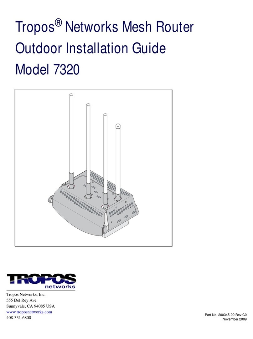 Tropos Networks 7320 Outdoor installation guide Tropos Networks 7320 Outdoor installation guide