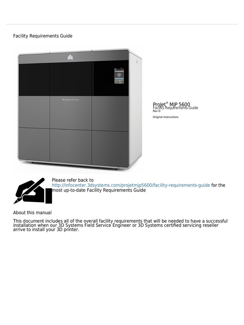 3D Systems ProJet MJP 5600 User manual