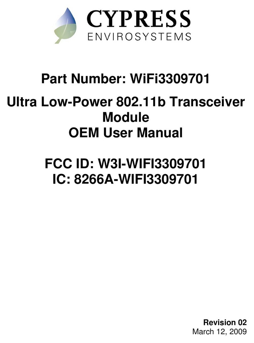 Cypress WiFi3309701 user manual