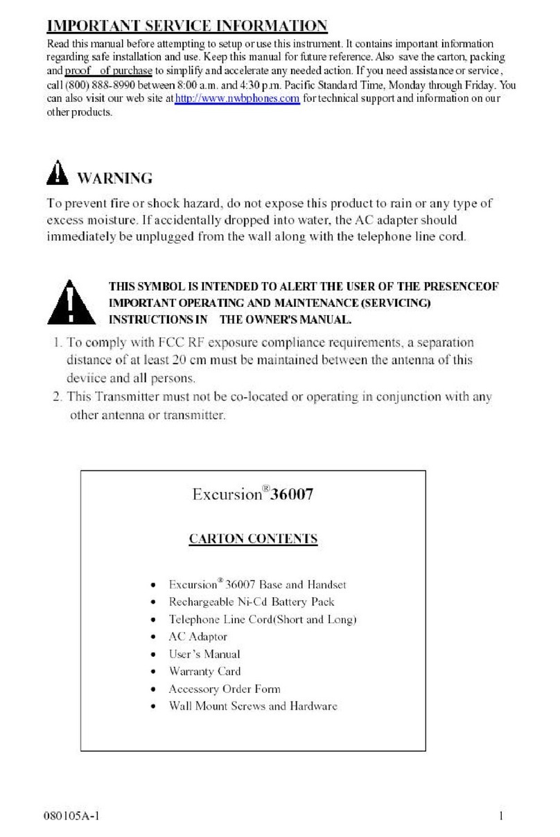 EXCURSION 36007 manual