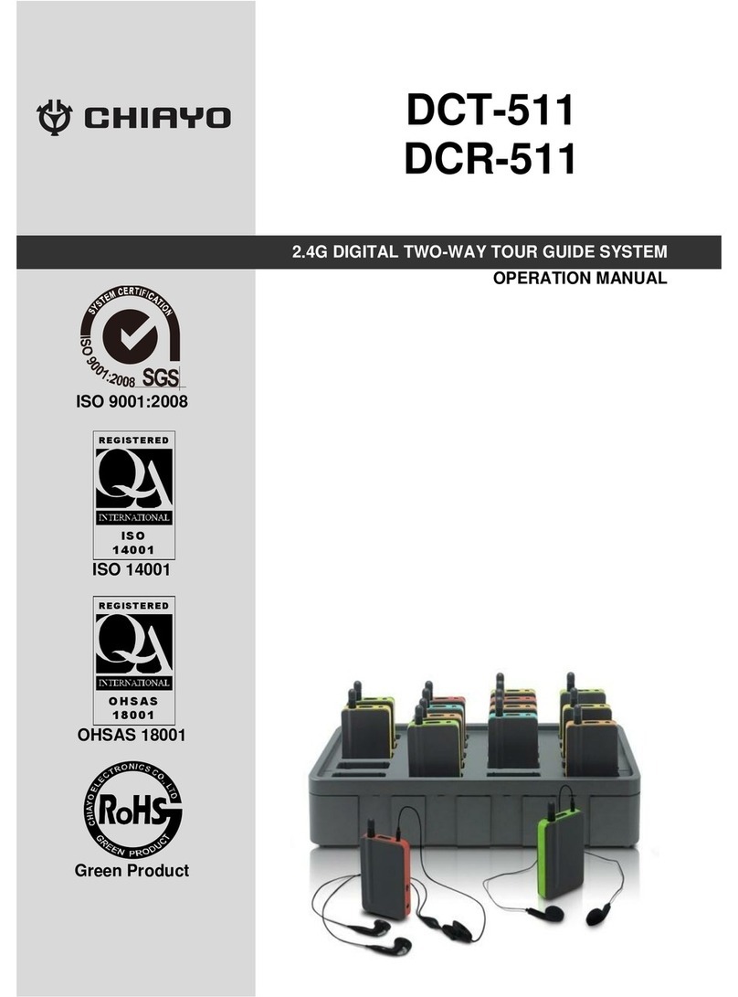 Chiayo DCR-511 Operation manual