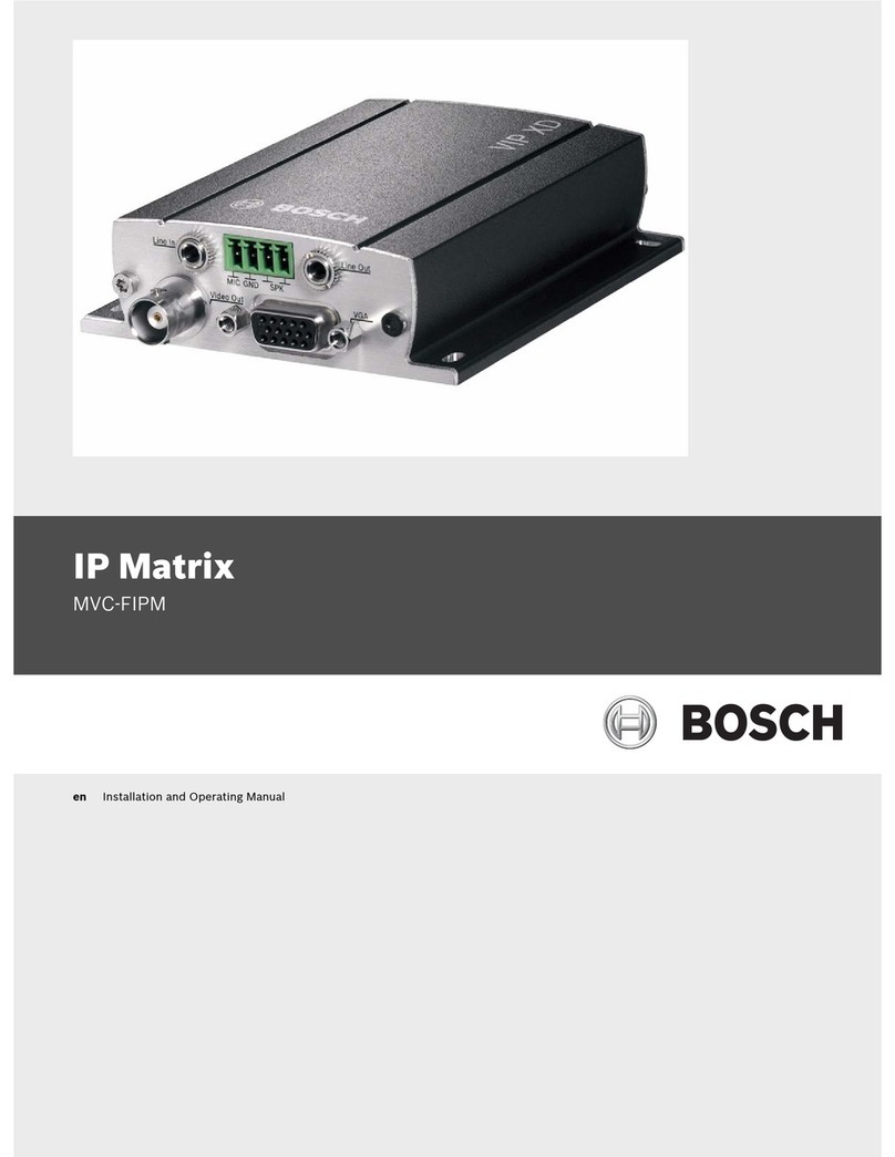 Bosch MVC-FIPM Installation and operating manual