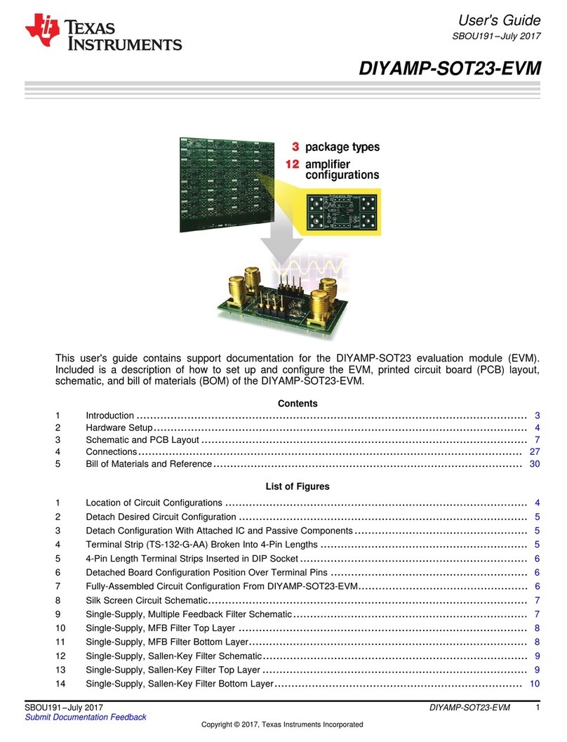 Texas Instruments DIYAMP-SOT23-EVM User manual