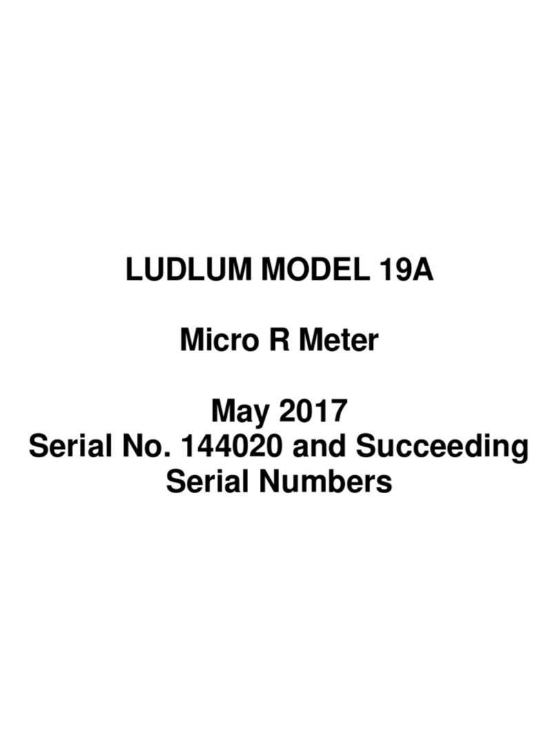 LUDLUM 19A User manual