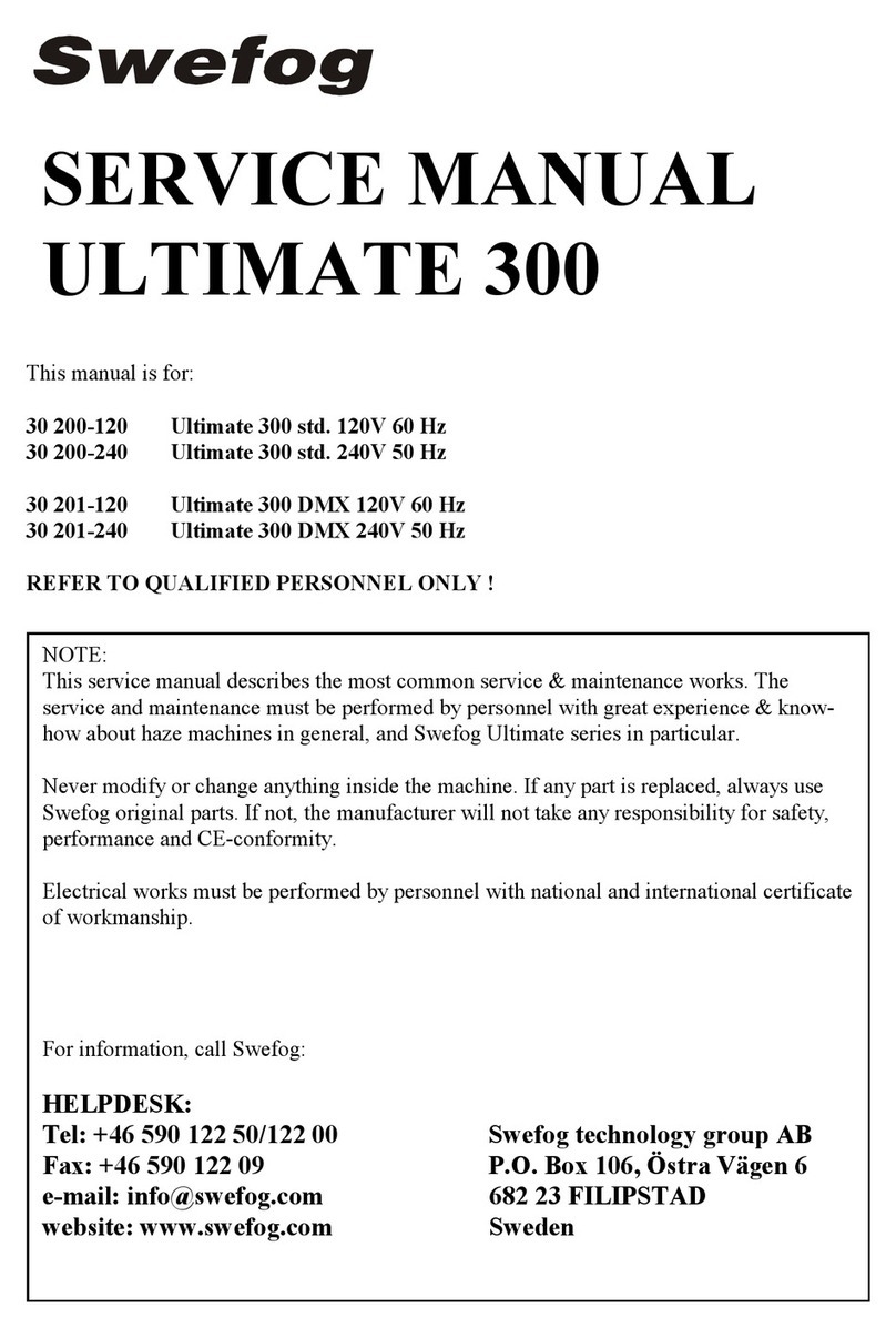 Swefog Ultimate 300 std. Service manual